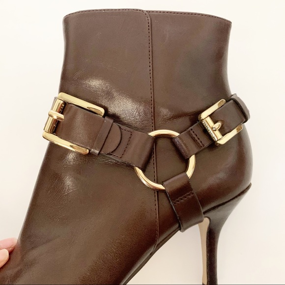 Michael Kors Leather Buckle Booties - Picture 4 of 7